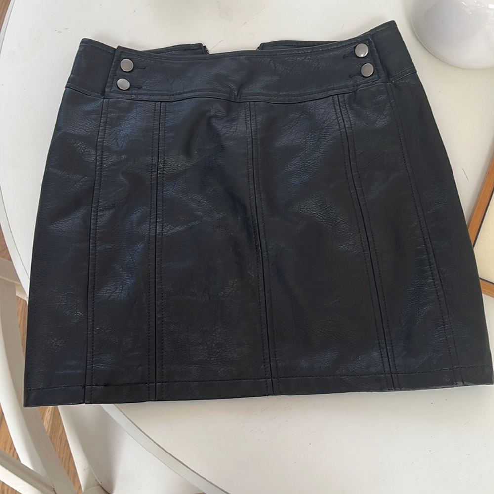 Free people classic leather skirt